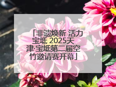 非遗焕新 活力宝坻 2025天津·宝坻第二届空竹邀请赛开幕