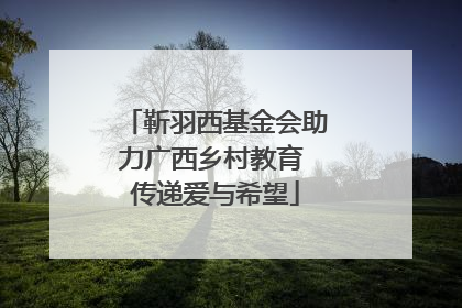 靳羽西基金会助力广西乡村教育 传递爱与希望