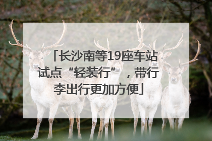 长沙南等19座车站试点“轻装行”，带行李出行更加方便