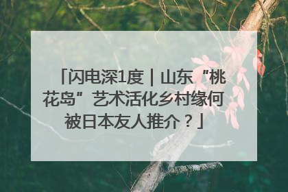 闪电深1度｜山东“桃花岛”艺术活化乡村缘何被日本友人推介？