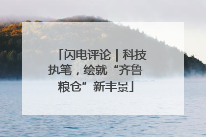 闪电评论｜科技执笔，绘就“齐鲁粮仓”新丰景