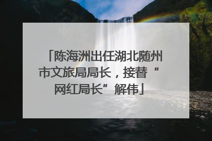陈海洲出任湖北随州市文旅局局长，接替“网红局长”解伟