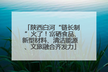 陕西白河“链长制”火了！富硒食品、新型材料、清洁能源、文旅融合齐发力