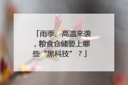 雨季、高温来袭，粮食仓储要上哪些“黑科技”？