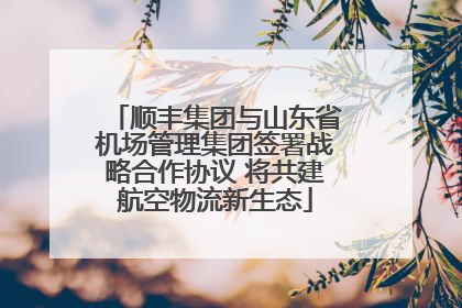 顺丰集团与山东省机场管理集团签署战略合作协议 将共建航空物流新生态