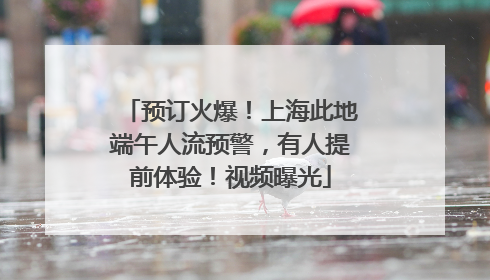 预订火爆！上海此地端午人流预警，有人提前体验！视频曝光
