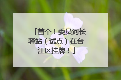首个！委员河长驿站（试点）在台江区挂牌！