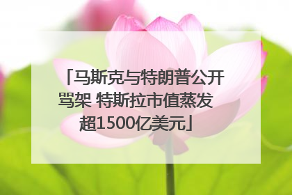马斯克与特朗普公开骂架 特斯拉市值蒸发超1500亿美元