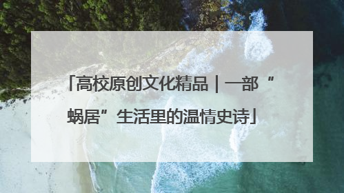 高校原创文化精品｜一部“蜗居”生活里的温情史诗