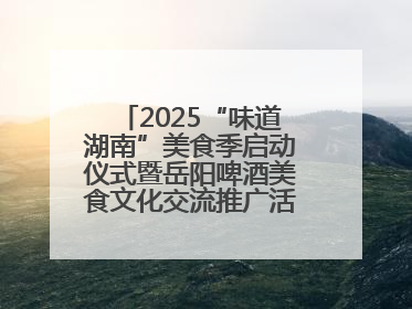 2025“味道湖南”美食季启动仪式暨岳阳啤酒美食文化交流推广活动举办