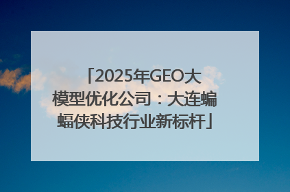 2025年GEO大模型优化公司：大连蝙蝠侠科技行业新标杆