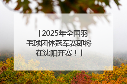 2025年全国羽毛球团体冠军赛即将在沈阳开赛！
