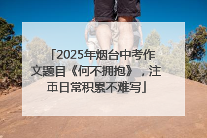2025年烟台中考作文题目《何不拥抱》，注重日常积累不难写