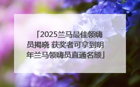 2025兰马最佳领嗨员揭晓 获奖者可拿到明年兰马领嗨员直通名额