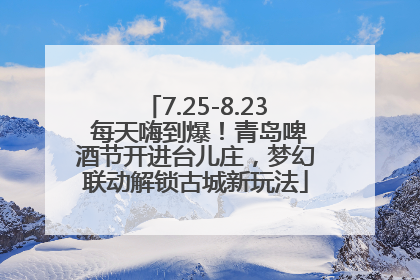 7.25-8.23 每天嗨到爆！青岛啤酒节开进台儿庄，梦幻联动解锁古城新玩法