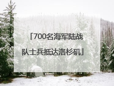 700名海军陆战队士兵抵达洛杉矶