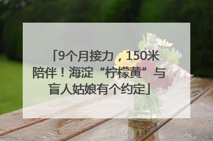 9个月接力，150米陪伴！海淀“柠檬黄”与盲人姑娘有个约定