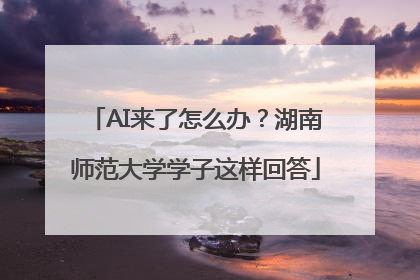 AI来了怎么办？湖南师范大学学子这样回答