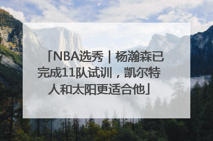 NBA选秀｜杨瀚森已完成11队试训，凯尔特人和太阳更适合他