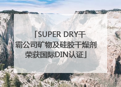 SUPER DRY干霸公司矿物及硅胶干燥剂荣获国际DIN认证